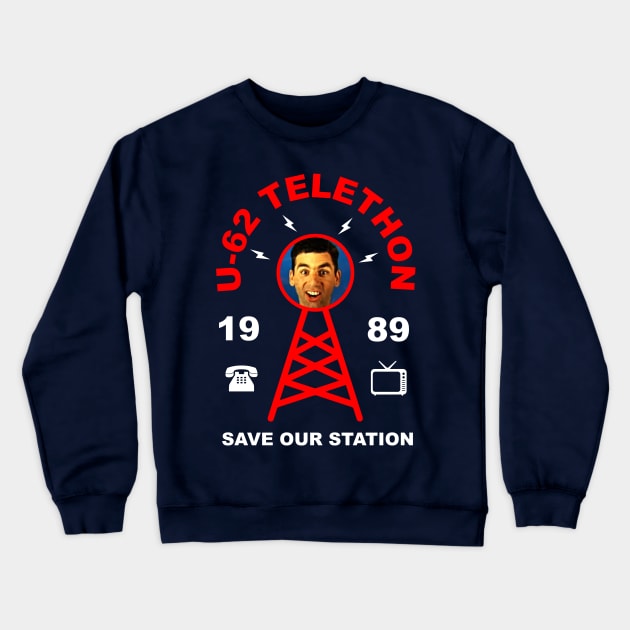 U-62 Telethon with Stanley Spadowski Crewneck Sweatshirt by Meta Cortex